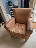 Geschuurd buffelleren klassieke fauteuil, topkwaliteit, Huis en Inrichting, Fauteuils, Ophalen, Gebruikt, Leer, 75 tot 100 cm