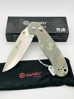 GANZO G727M-CA Camouflage drop-point blade G-Lock Pocket Kni, Verzenden, Nieuw