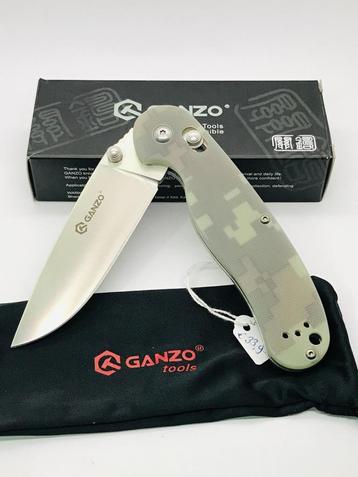 GANZO G727M-CA Camouflage drop-point blade G-Lock Pocket Kni beschikbaar voor biedingen