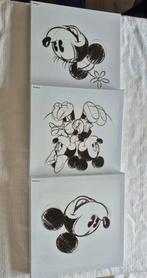 Mickey en Minnie schilderijtjes disney, Minder dan 50 cm, Ophalen of Verzenden, Zo goed als nieuw, Schilderij