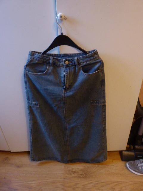 Leuke lange spijker rok Dazy designer Mt L, Blauw, Maat 42/44 (L), Ophalen of Verzenden, Dazy