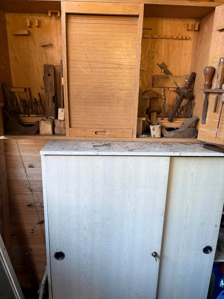Oude Gereedschapskast met Gereedschap, Huis en Inrichting, Kasten | Kledingkasten, Gebruikt, 100 tot 150 cm, 50 tot 100 cm, 25 tot 50 cm