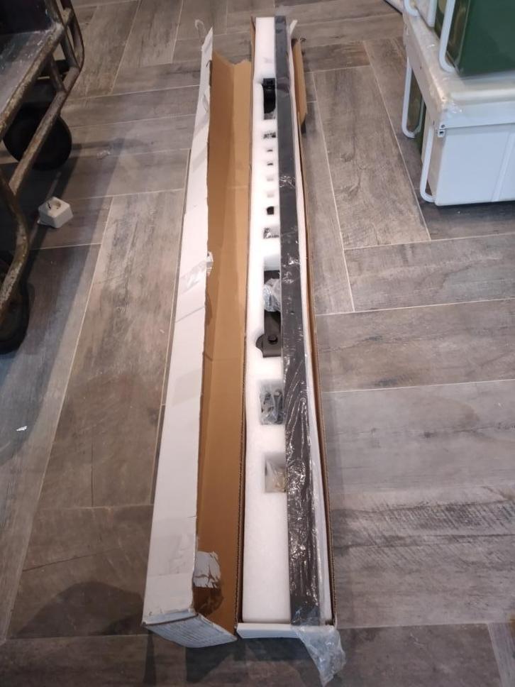 Schuifdeursysteem 200 cm zwart, Doe-het-zelf en Verbouw, Deuren en Horren, Zo goed als nieuw, Overige typen, 200 tot 215 cm, Metaal