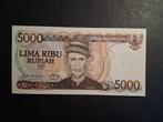 5000 rupiah Indonesië unc 1986, Ophalen of Verzenden, Zuidoost-Azië, Los biljet