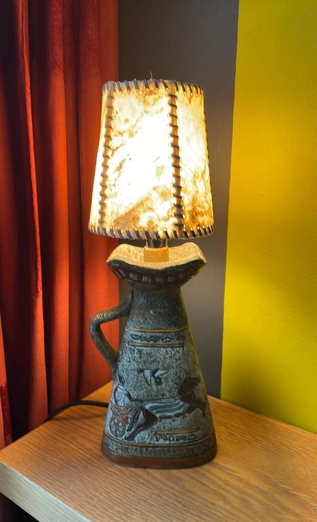 Brescian Arco mid-century tafellamp, Huis en Inrichting, Lampen | Tafellampen, Zo goed als nieuw, Minder dan 50 cm, Ophalen of Verzenden