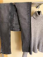 grijze jeans met split Zara 36 high waist straight, Ophalen, Zara, Overige jeansmaten, Grijs