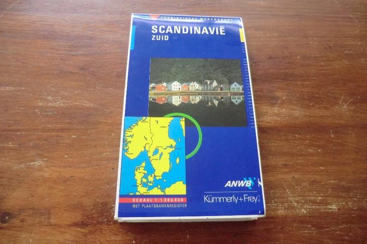 landkaart - Scandinavië zuid - anwb / Denemarken, Zweden, Boeken, Reisgidsen, Gelezen, Europa, ANWB, Ophalen of Verzenden