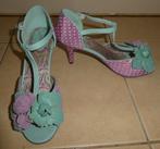 Joe Browns pumps maat 39 mintgroen lila goud retro t-strap, Pumps, Overige kleuren, Verzenden, Joe Browns