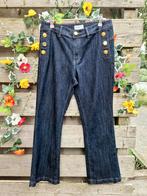 Luxe vintage retro italiaanse high waist jeans, Ophalen of Verzenden, Zo goed als nieuw, Maat 36 (S), Blauw