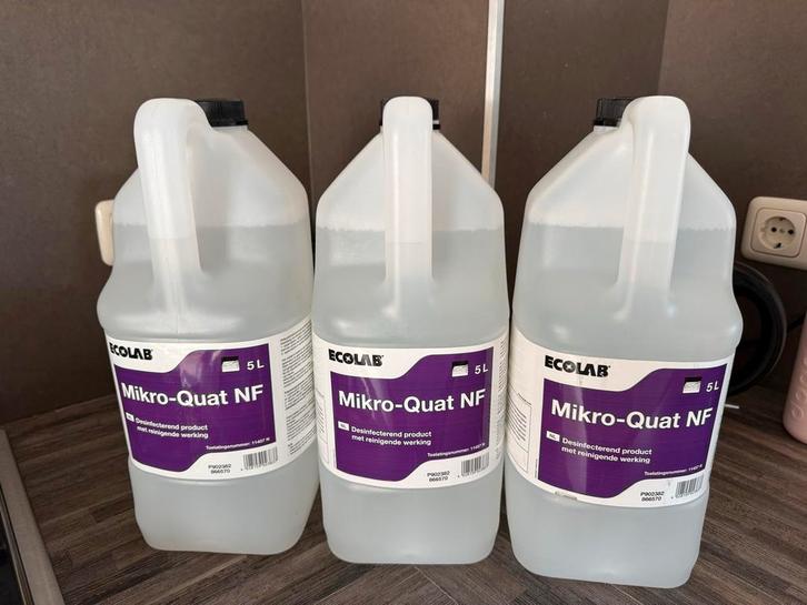 Ecolab Mikro-Quat NF 3x5L - Desinfectiemiddel, Huis en Inrichting, Schoonmaakartikelen, Schoonmaakmiddel, Ophalen of Verzenden