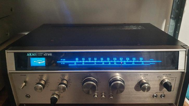 Vintage Akai AA910 versterker, Jaren 70, Audio, Tv en Foto, Versterkers en Receivers, Gebruikt, 120 watt of meer, Overige merken