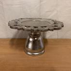Brocante houten schaal - 20 cm - zilver- Nieuw bij TTM Wonen, Schaal, Rond, Nieuw, Info@ttmwonen.nl