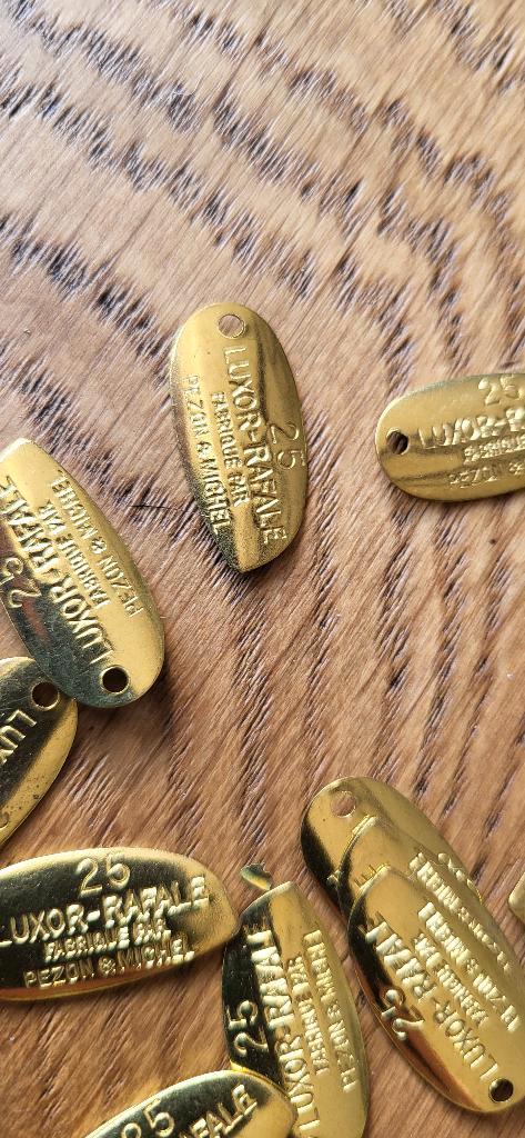 25x Pezon et Michel Luxor Rafale 25mm spinnerbladen kunstaas, Watersport en Boten, Hengelsport | Roofvissen, Nieuw, Overige typen