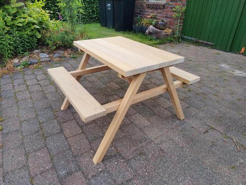 Nieuw Zwaar/robuust eikenhouten kinder picknickbank., Tuin en Terras, Picknicktafels, Nieuw, Rechthoekig, Ophalen