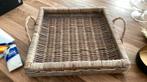 Dienblad rotan vierkant, Ophalen of Verzenden, Zo goed als nieuw, Vierkant, Hout