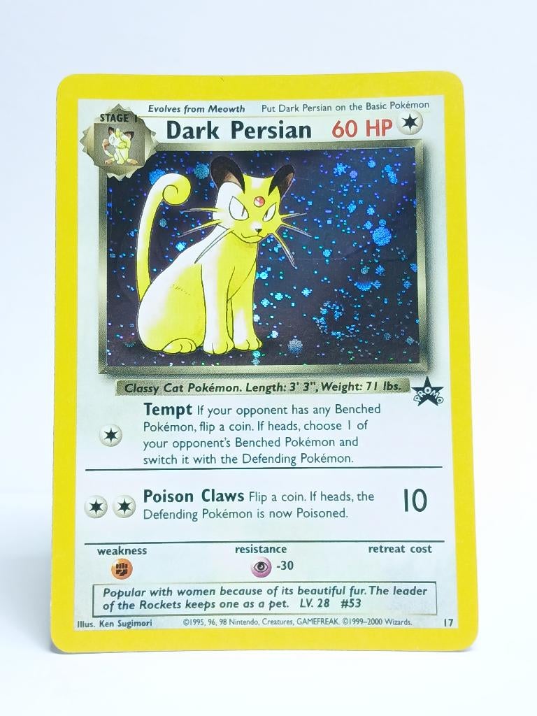 Pokémon - Promo - Dark Persian - 17 - Holo, Verzenden, Zo goed als nieuw, Losse kaart, Foil