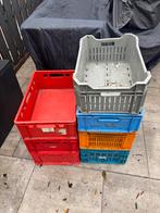Diverse Kunststof Kratten - Stapelbaar!, Gebruikt, 40 tot 60 cm, Opvouwbaar, 50 tot 75 cm