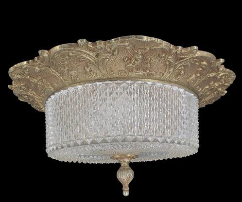 2091 Hollywood Regency style barok plafonniere plafoniere, Huis en Inrichting, Lampen | Plafondlampen, Zo goed als nieuw, Ophalen of Verzenden