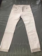 Lichtgrijze katoenen broek met knopen, Kleding | Dames, Spijkerbroeken en Jeans, Ophalen of Verzenden, Zo goed als nieuw, Grijs