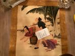 Japanse perkament afbeelding, Antiek en Kunst, Kunst | Schilderijen | Klassiek, Ophalen of Verzenden
