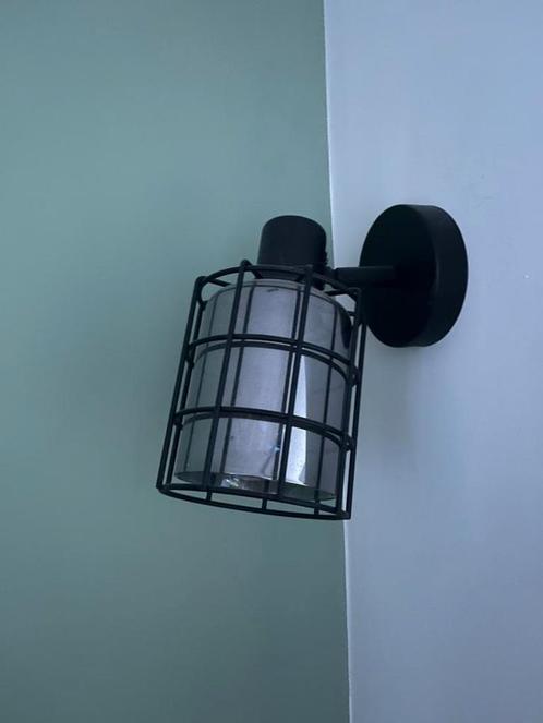 EGLO Consaca Opbouwspot - E27 - Staal;Glas - Zwart, Huis en Inrichting, Lampen | Wandlampen, Zo goed als nieuw, Glas, Ophalen of Verzenden