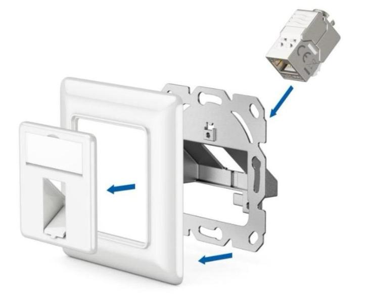 CAT6a Keystone-Netwerkaansluitingen Inbouw, Computers en Software, Pc- en Netwerkkabels, Nieuw, Ophalen of Verzenden