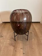 Glazen vaas op zwarte standaard, Ophalen, Overige kleuren, Minder dan 50 cm, Glas