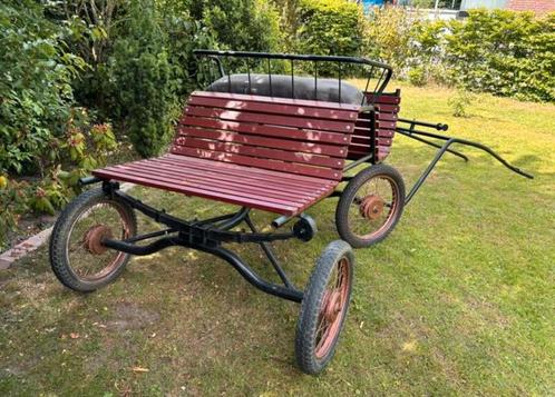 Nette marathon wagen met2lamoenen Shetlander/a-pony of paard, Dieren en Toebehoren, Rijtuigen en Koetsen, Zo goed als nieuw, Marathonwagen