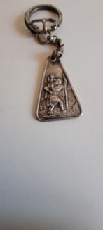 Antieke, grote religieuze sleutelhanger zilver, Verzamelen, Religie, Ophalen of Verzenden, Gebruikt, Sieraad