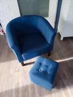 2 fauteuiltjes met bijbehorende krukjes, Huis en Inrichting, Fauteuils, Ophalen, Zo goed als nieuw, 75 tot 100 cm, 50 tot 75 cm