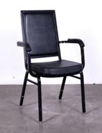 Stackchair zwart Satelliet (155 stuks), Huis en Inrichting, Stoelen, Gebruikt, Zwart, Ophalen of Verzenden, Vijf, Zes of meer stoelen