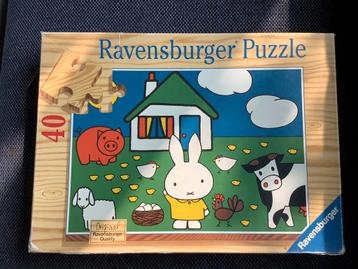 Vintage Houten puzzel Nijntje Miffy 40 Ravensburger 1979 beschikbaar voor biedingen