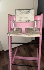 Stokke Tripp Trapp Stoel - Roze, Kinderen en Baby's, Ophalen, Gebruikt, Meegroeistoel, Aanschuifbaar