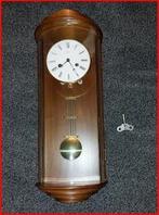 Hermle notenhouten regulateur, Ophalen, Gebruikt, Analoog, Wandklok