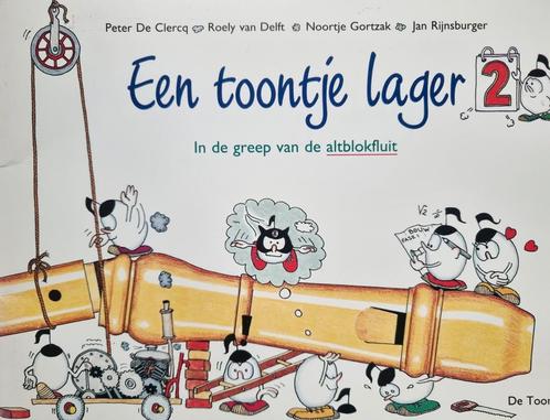 Een Toontje Lager 2 - Altblokfluit boek, Muziek en Instrumenten, Bladmuziek, Zo goed als nieuw, Les of Cursus, Populair, Blokfluit