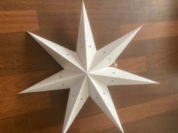 Kerstster grote retro papieren ster wit kerstdecoratie 75 cm beschikbaar voor biedingen