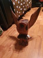 Uil van hout, Antiek en Kunst, Kunst | Beelden en Houtsnijwerken, Ophalen of Verzenden