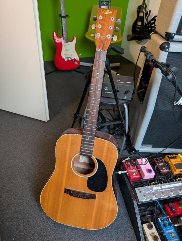 Aria 9020 Made in Japan opknapper, Muziek en Instrumenten, Snaarinstrumenten | Gitaren | Akoestisch, Gebruikt, Western- of Steelstringgitaar