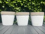 3 PTMD keramieken bloempotten, Huis en Inrichting, Ophalen, Overige kleuren, Aardewerk of Porselein, Minder dan 50 cm