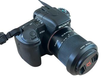 Sony A350 met 3 lenzen, flitser, tas compleet ZGAN beschikbaar voor biedingen