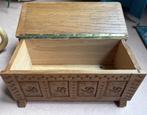 Vintage eikenhouten kistje, Huis en Inrichting, Minder dan 50 cm, Gebruikt, Eikenhout, Minder dan 50 cm