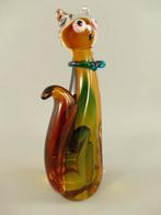 Murano-stijl figuur kat kleur H.25cm ., Ophalen of Verzenden