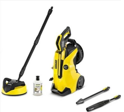 Te Huur: Kärcher K4 Hogedruk tegeleiniger met Borstel, Tuin en Terras, Hogedrukreinigers, Zo goed als nieuw, Elektrisch, Ophalen