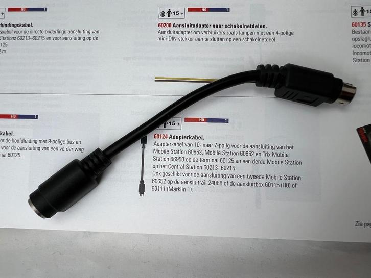 Märklin H0, 60124, Adapterkabel 10- naar 7-polig ., Hobby en Vrije tijd, Modeltreinen | H0, Zo goed als nieuw, Transformator of Voeding