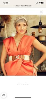 Elegante Chemomuts House of Christine,Taupe & golden mix., Ophalen of Verzenden, Zo goed als nieuw, Muts