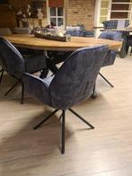 VOORRAAD 6 Draaibare Eetkamerstoelen Sting €954 €795 (18), Ophalen of Verzenden, Nieuw, Stof, Draaibare eetkamerstoelen stoelen kleur stof adore Antraciet