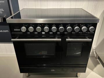 showroom DEAL! ILVE inductie fornuis 90cm - Glanzend Zwart beschikbaar voor biedingen