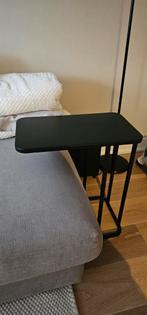 Zwarte bijzettafel, Metaal of Aluminium, 55 tot 75 cm, Zo goed als nieuw, Modern