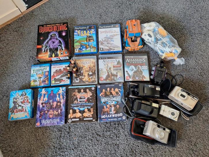 Zolder/ games/ camera's/ rommelmarkt spullen, Hobby en Vrije tijd, Overige Hobby en Vrije tijd, Gebruikt, Ophalen of Verzenden