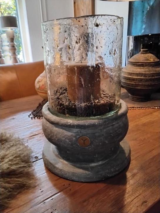 Brynxz windlicht op stiep, Huis en Inrichting, Woonaccessoires | Zuilen en Pilaren, Zo goed als nieuw, Ophalen of Verzenden